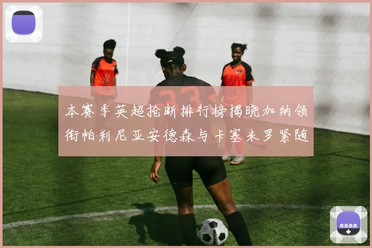 本赛季英超抢断排行榜揭晓加纳领衔帕利尼亚安德森与卡塞米罗紧随其后